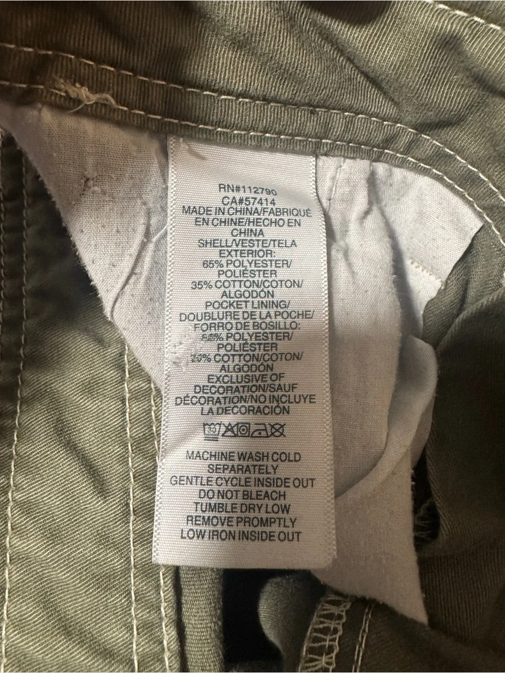 True Religion Baggy Cargo Pants Kalamata Green Contrast Stitch Size 32